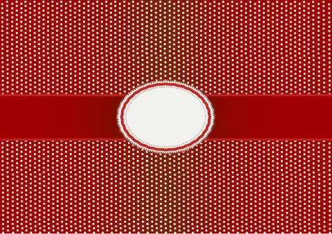 Round Label Pattern with A Red Background Illustrazione stock