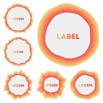 Round labels. Amazing circular backgrounds. Stylish vector illustration. Illustrazione stock