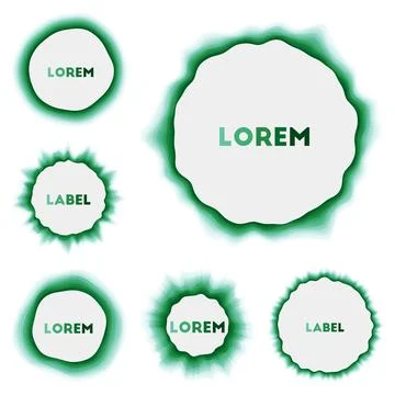 Round labels. Appealing circular backgrounds. Radiant vector illustration. イラスト素材