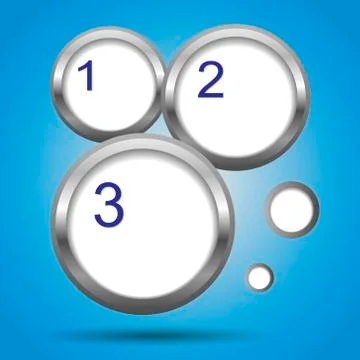 Round labels with numbers. Stock Illustration