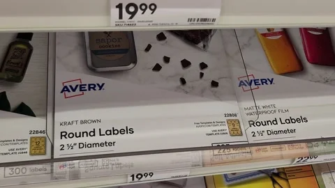 Round Labels Packaging Stock Footage 203970589