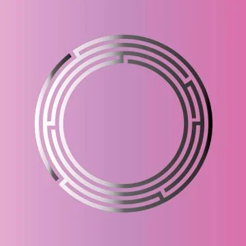 Round labyrinth maze game vector illustration EPS10 Illustrazione stock