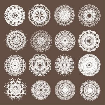 Round Lace Collection Stock Illustration