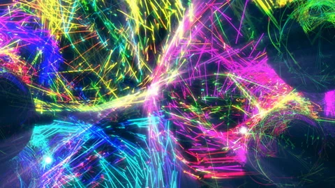 Round laser beams Stock Footage 136547420