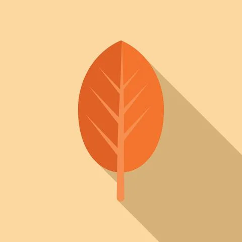 Round leaf tree icon flat vector. Eco leaf Illustrazione stock