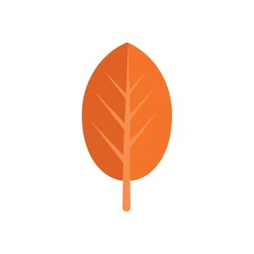 Round leaf tree icon flat vector. Eco leaf Stock Illustration