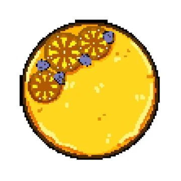 Round lemon dessert cake with fresh blackberries イラスト素材