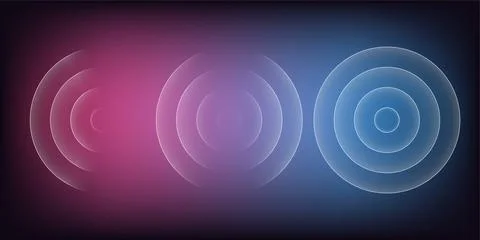 Round light effect. Sound wave. Wifi range signal. Vibration seismic activity 스톡 일러스트