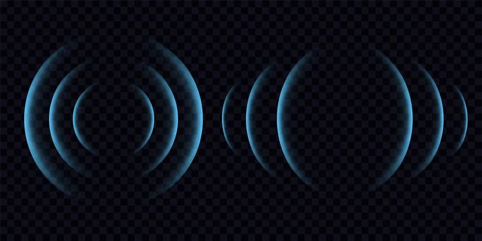 Round light effect. Wifi range. Sound wave. Signal concentric circle. Radio Stock-Illustration