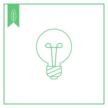 Round lightbulb Stock Illustration