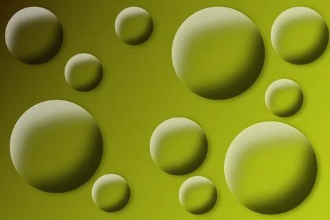 Round lime bubble balls shape foam bubbles liquid water fluid shiny soap ball Stock Illustration