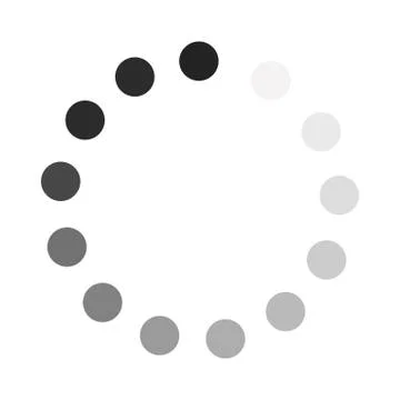 Round load vector icon. Buffer loader symbol in simple style. Circle progress Stock Illustration