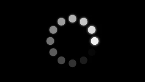 Round loading animatio on black background. Loading circle animation. 4K Stock Footage 311423366