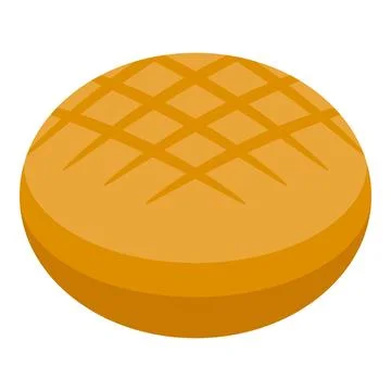 Round loaf of bread with cross pattern on top is being baked 스톡 일러스트