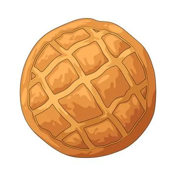 Round loaf of bread illustration Ilustração Stock