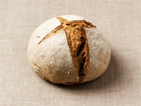 A round loaf of bread Stock Photos
