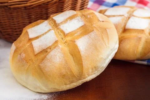 Round loaf of bread Stock Photos