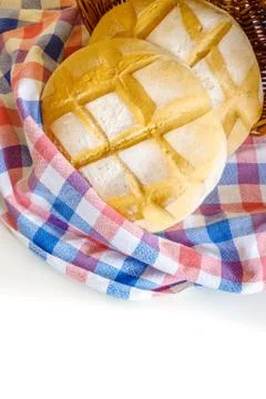 Round loafs of bread Stock Photos