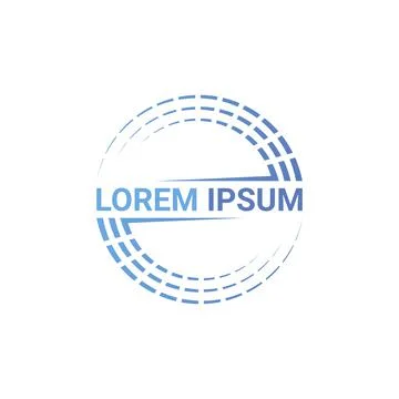 Round logo concept with blank space for company name. Stylish design element or Stock Illustration