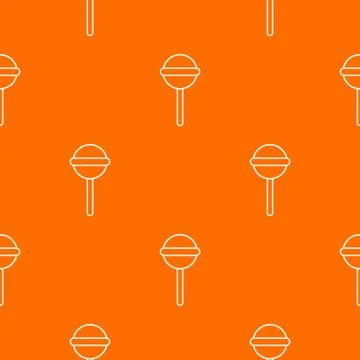 Round lollipop pattern vector orange 스톡 일러스트