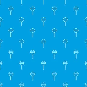 Round lollipop pattern vector seamless blue Illustrazione stock