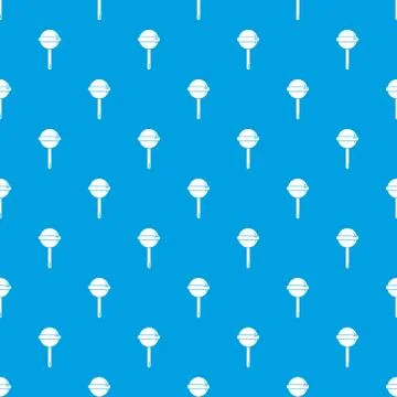 Round lollipop pattern vector seamless blue Illustrazione stock