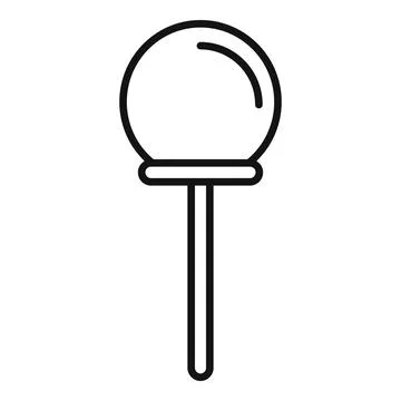 Round lollipop with stick candy on white background Stock Illustration