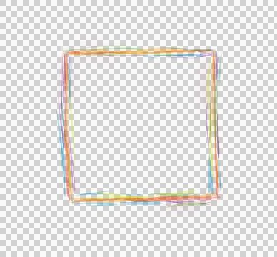 A round luminous translucent frame made of a beam of multicolored light. For  Stock Illustration