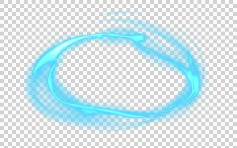 A round luminous translucent frame made of a beam of multicolored light. For  Stock Illustration