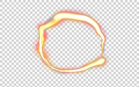 A round luminous translucent frame made of a beam of multicolored light. For  Stock Illustration