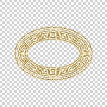 Round luxury golden abstract pattern ornament element design 스톡 일러스트