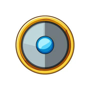 Round magic shield protecting a player in games Illustrazione stock
