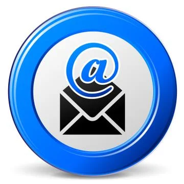 Round mail icon Stock Illustration