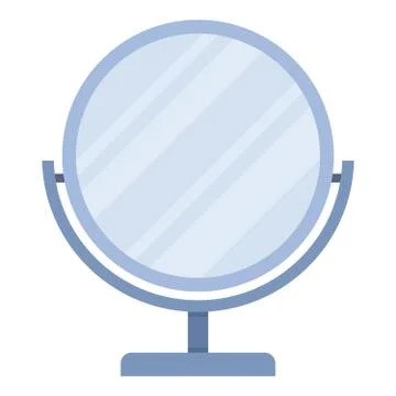 Round make-up mirror vector flat isolated Stock Illustration