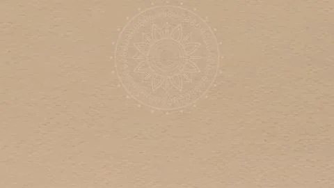Round mandala on colorful gradient background. Translucent mesh pattern in the f Stock Illustration
