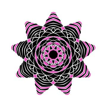 Round mandala pattern. Vector boho colorful illustration. Elegant ethnic desi 스톡 일러스트