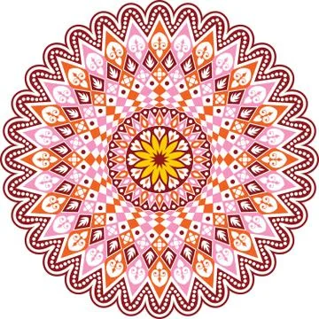 Round mandalas in vector abstract design circle element Stock Illustration