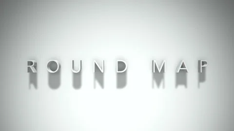 Round map 3D title animation with shadows on a white background Stock Footage 296980409