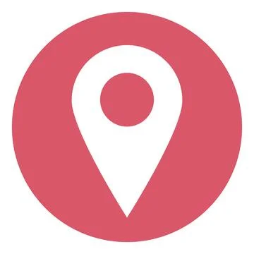 Round map pin icon. Location information and current location. Vectors. Stock Illustration