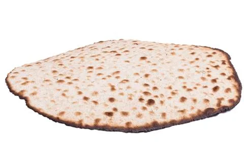 Round Matza Isolated Stock Photos