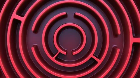 Round maze background. Top view Foto stock