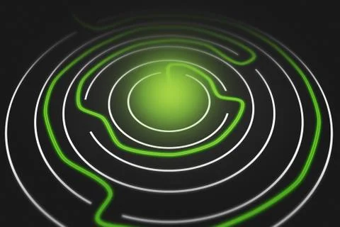 Round Maze Concept Image Stock Illustration