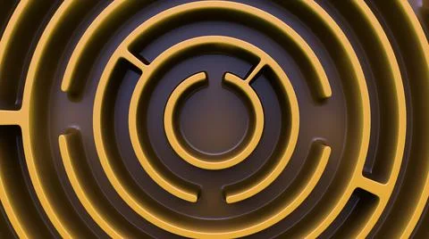 Round maze design. Top view. Full frame Foto stock
