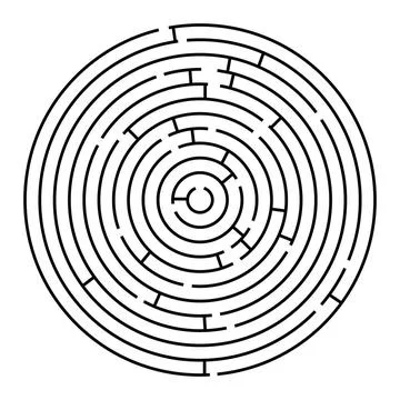 Round maze round maze, vector art illustration; easy to change colors Copy... Stock Photos