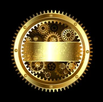 Round Mechanical banner Illustrazione stock