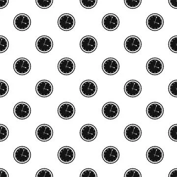 Round mechanical watch pattern, simple style Illustrazione stock