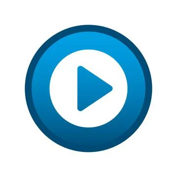 Round media icon start button on white background - Vector Stock Illustration