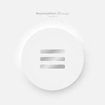 Round menu button on a white background. User interface elements in the style of 库存插图