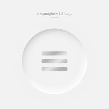 Round menu button on a white background. User interface elements in the style of 库存插图