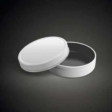 Round metal box Stock Illustration